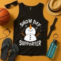 Snow Day Supporter Snowflake Funny Teacher Christmas Pajamas Tank Top thumb 4