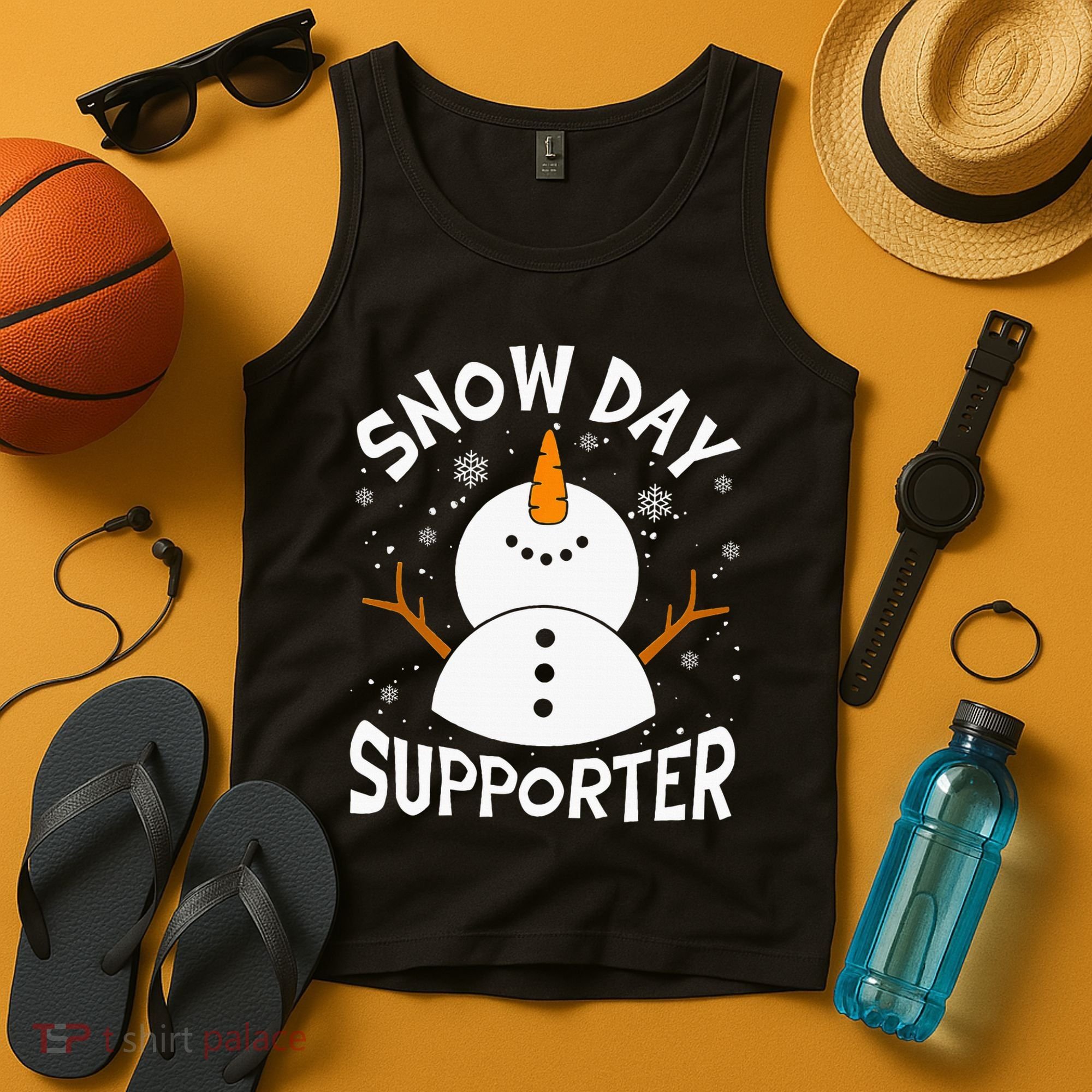 Snow Day Supporter Snowflake Funny Teacher Christmas Pajamas Tank Top