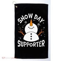 Snow Day Supporter Snowflake Funny Teacher Christmas Pajamas Golf Towel thumb 0