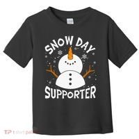 Snow Day Supporter Snowflake Funny Teacher Christmas Pajamas Toddler T-Shirt thumb 0