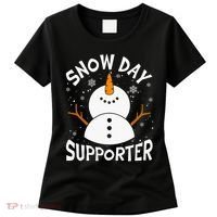 Snow Day Supporter Snowflake Funny Teacher Christmas Pajamas Women's T-Shirt thumb 0