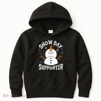 Snow Day Supporter Snowflake Funny Teacher Christmas Pajamas Kids Hoodie thumb 0