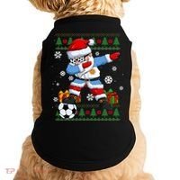 Soccer Dabbing Santa Argentina Flag Ugly Christmas Sweater Gift Doggie Tank thumb 0