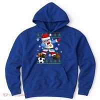 Soccer Dabbing Santa Argentina Flag Ugly Christmas Sweater Gift Hoodie thumb 0