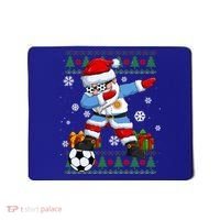 Soccer Dabbing Santa Argentina Flag Ugly Christmas Sweater Gift Mousepad thumb 0