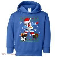 Soccer Dabbing Santa Argentina Flag Ugly Christmas Sweater Gift Toddler Hoodie thumb 0