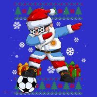 Soccer Dabbing Santa Argentina Flag Ugly Christmas Sweater Gift Tank Top thumb 6