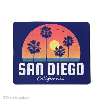 San Diego Shirt Vintage Retro Beach Sunset Mousepad