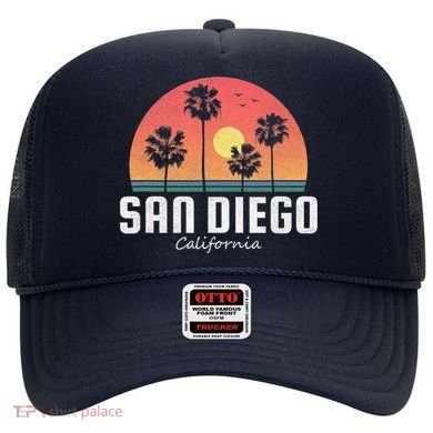 San Diego Shirt Vintage Retro Beach Sunset Hat