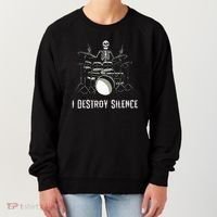 Skeleton Drummer Skull Drum Set Metal Rock Band Women's Sweatshirt thumb 0
