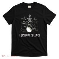 Skeleton Drummer Skull Drum Set Metal Rock Band T-Shirt thumb 0