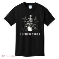 Skeleton Drummer Skull Drum Set Metal Rock Band Kids T-Shirt thumb 0