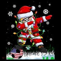 Soccer Dabbing Santa Usa Flag Ugly Christmas Sweater Gift Coffee Mug thumb 5