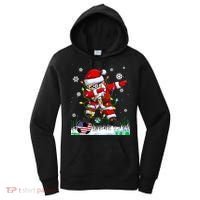 Soccer Dabbing Santa Usa Flag Ugly Christmas Sweater Gift Women's Hoodie thumb 0