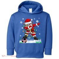 Soccer Dabbing Santa Usa Flag Ugly Christmas Sweater Gift Toddler Hoodie thumb 0