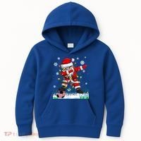 Soccer Dabbing Santa Usa Flag Ugly Christmas Sweater Gift Kids Hoodie thumb 0