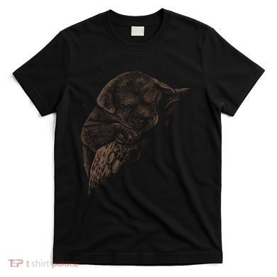 Sweet Dog Sleeping On Moon T-Shirt