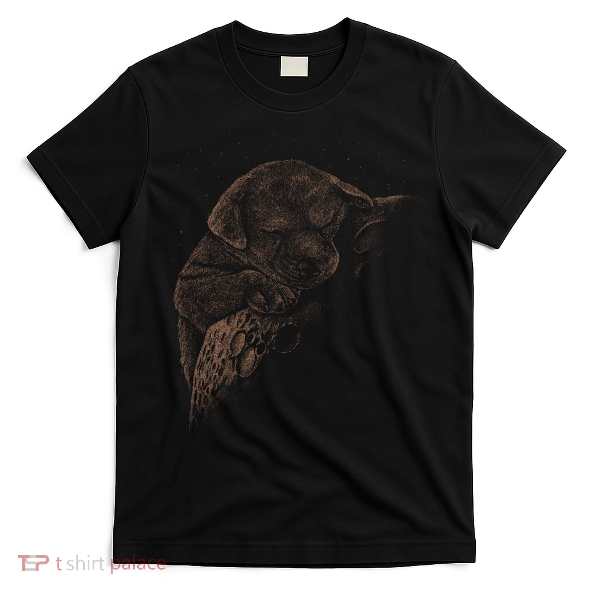 Sweet Dog Sleeping On Moon T-Shirt