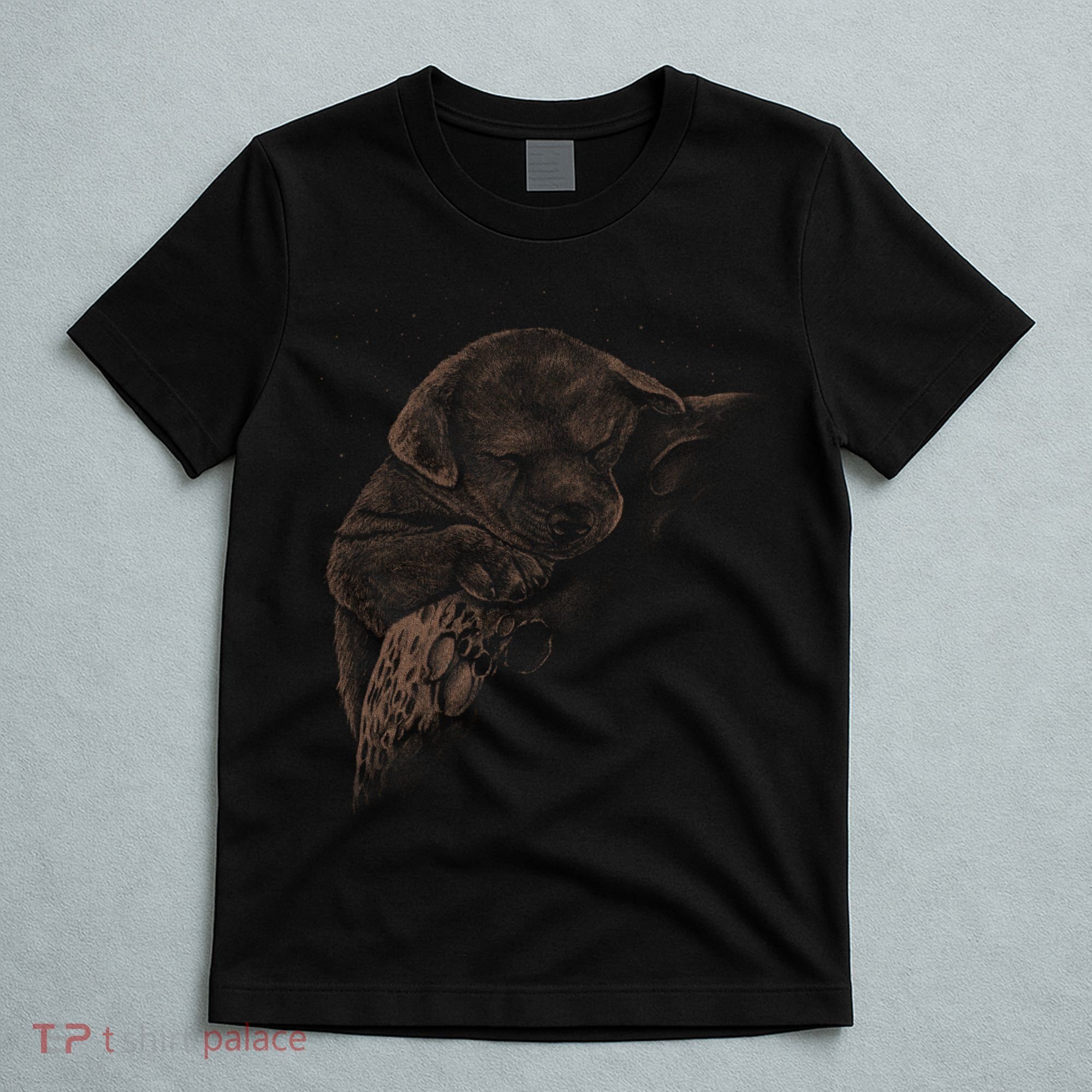 Sweet Dog Sleeping On Moon T-Shirt