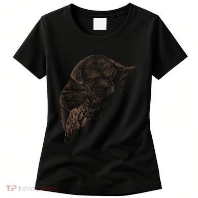 Sweet Dog Sleeping On Moon Women's T-Shirt