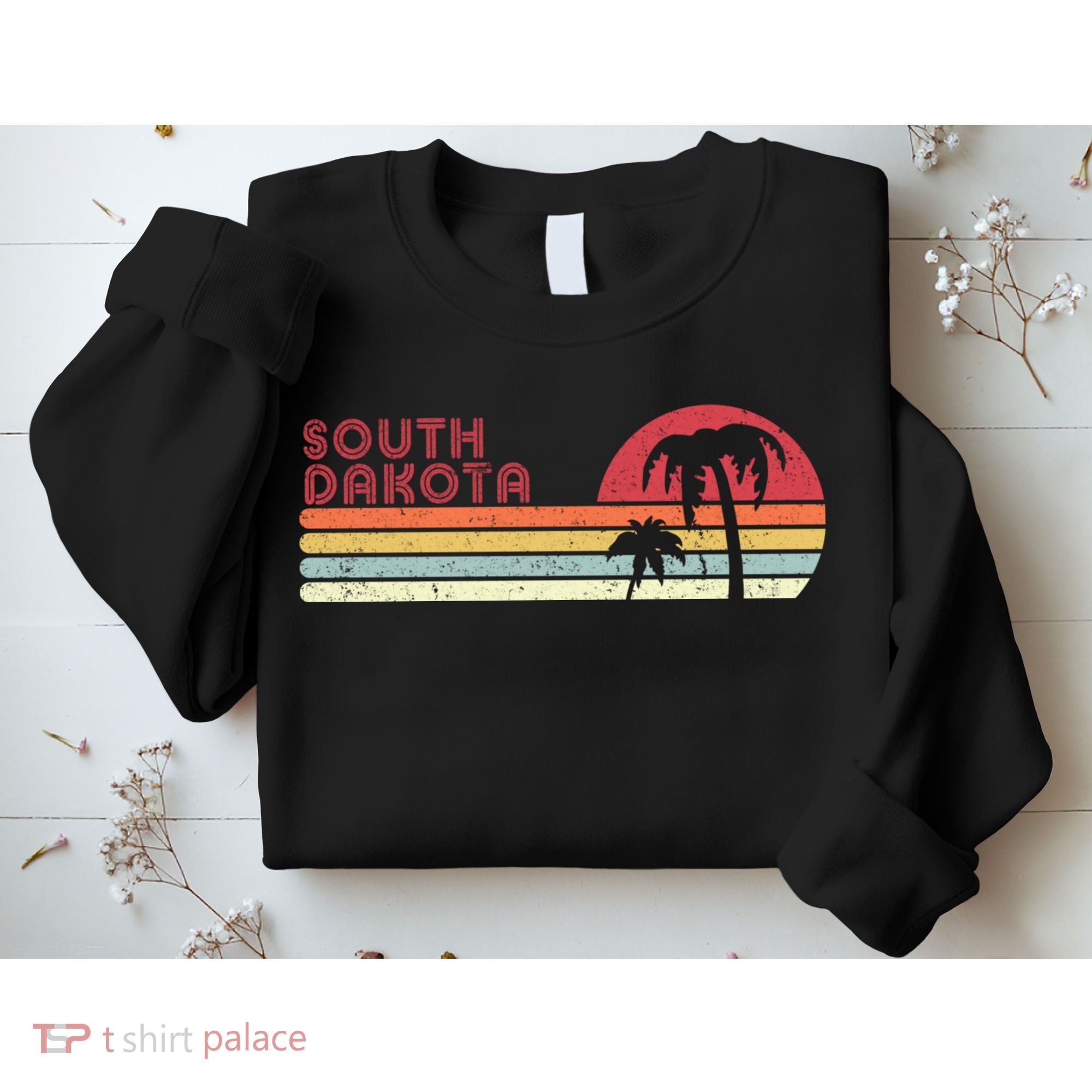 South Dakota Shirt. Retro Style SD, USA Sweatshirt