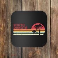South Dakota Shirt. Retro Style SD, USA Coaster thumb 0
