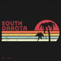 South Dakota Shirt. Retro Style SD, USA Women's Hoodie thumb 2