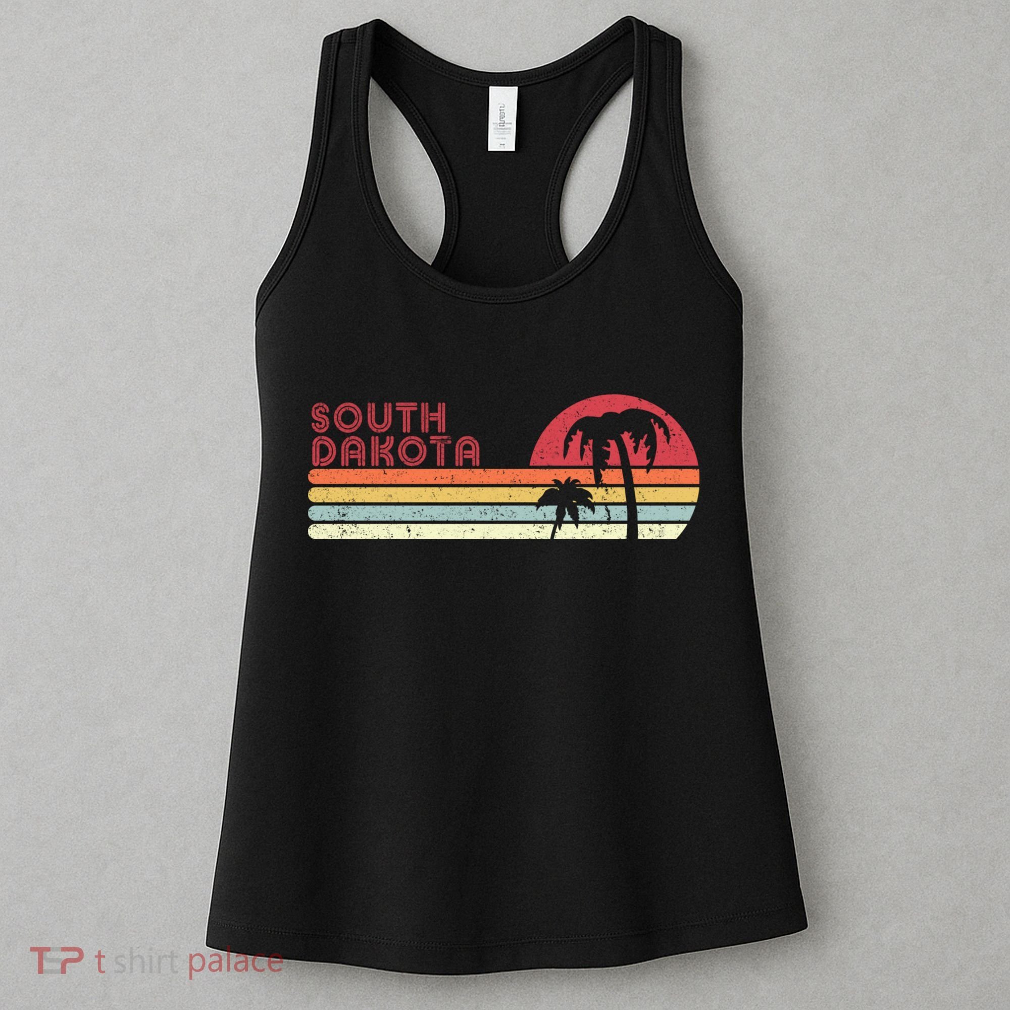 South Dakota Shirt. Retro Style SD, USA Women's Tank Top