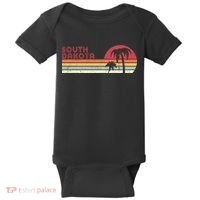 South Dakota Shirt. Retro Style SD, USA Baby Bodysuit thumb 0