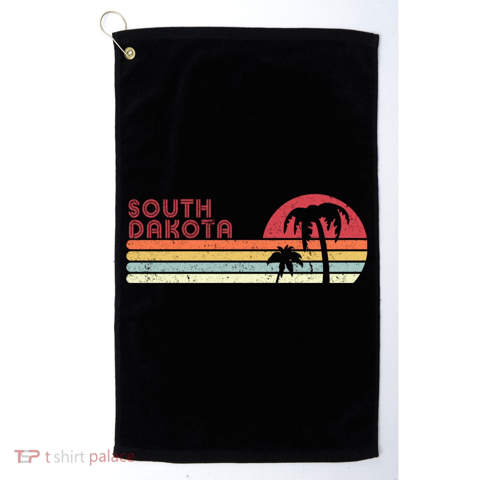 South Dakota Shirt. Retro Style SD, USA Golf Towel