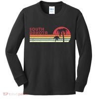 South Dakota Shirt. Retro Style SD, USA Kids Long Sleeve Shirt thumb 0