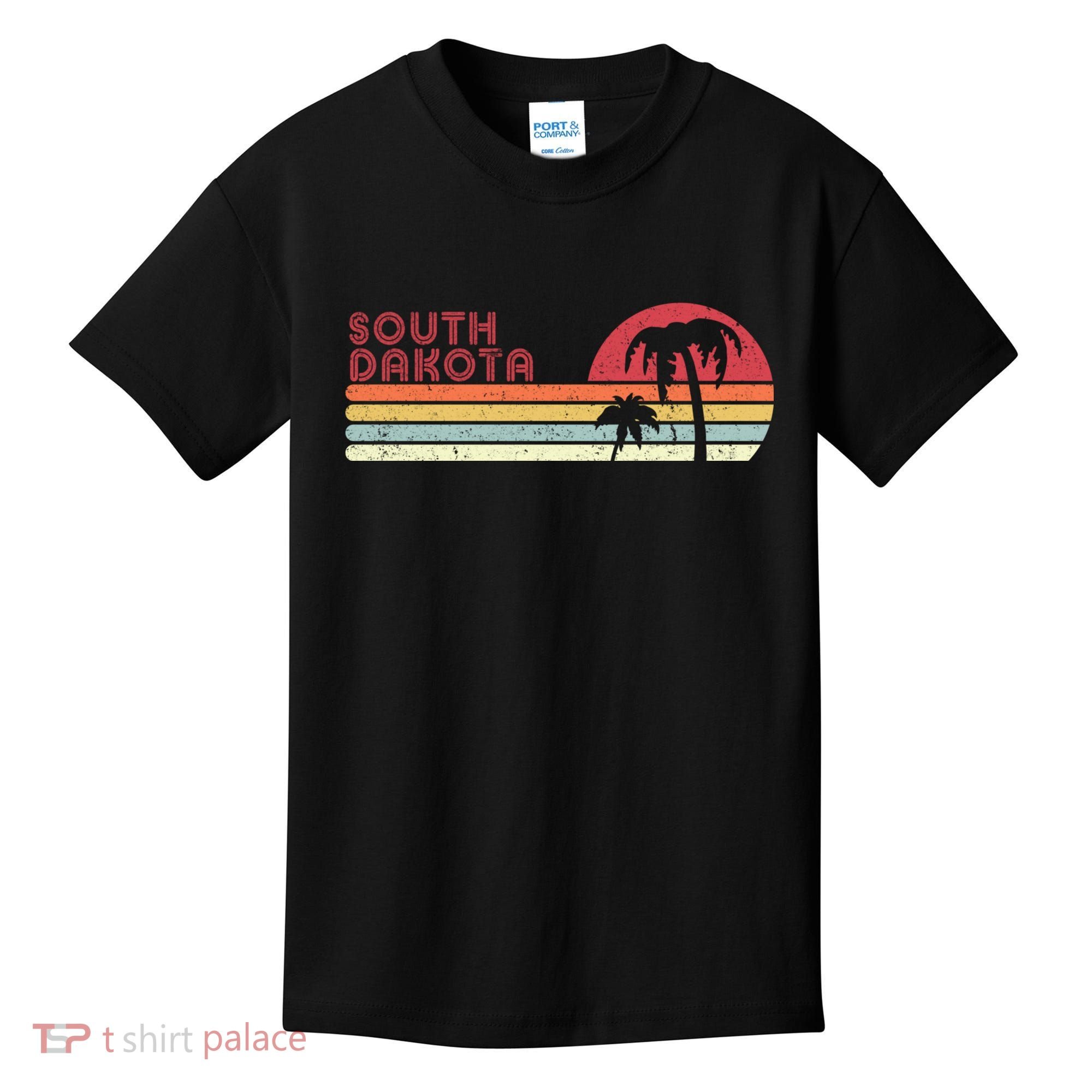 South Dakota Shirt. Retro Style SD, USA Kids T-Shirt