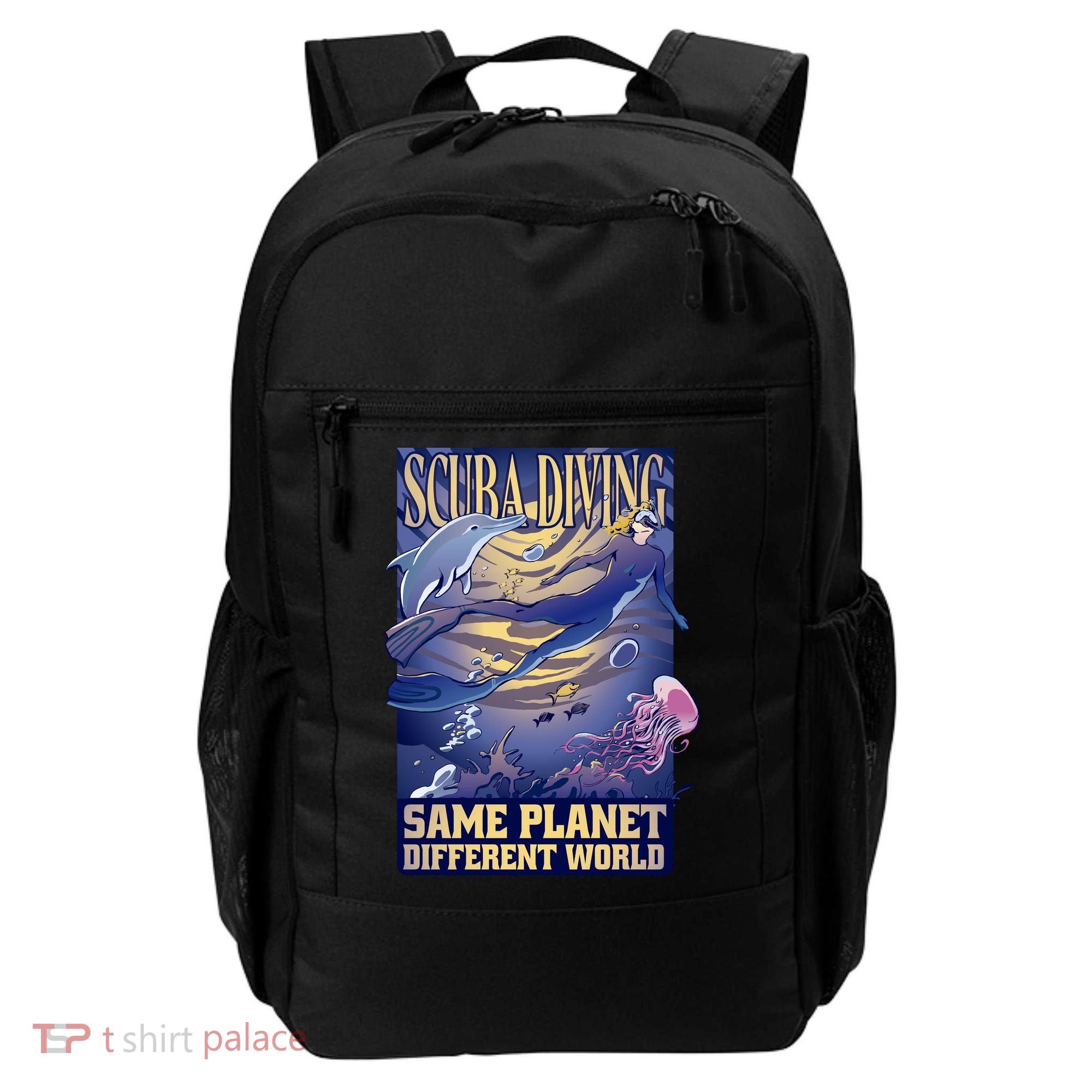 Scuba Diving Same Planet Different World Backpack