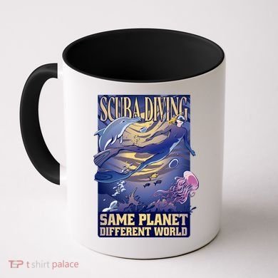 Scuba Diving Same Planet Different World Coffee Mug