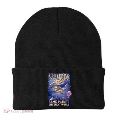 Scuba Diving Same Planet Different World Beanie