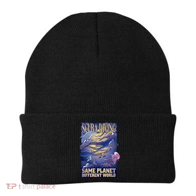 Scuba Diving Same Planet Different World Beanie