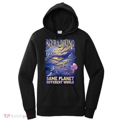 Scuba Diving Same Planet Different World Women's Hoodie