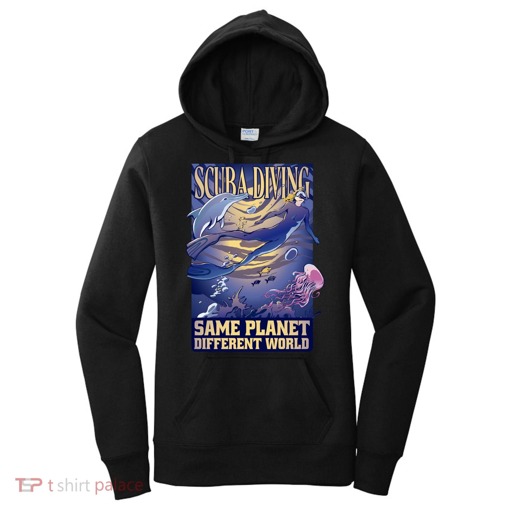 Scuba Diving Same Planet Different World Women's Hoodie