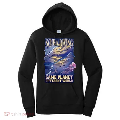 Scuba Diving Same Planet Different World Women's Hoodie