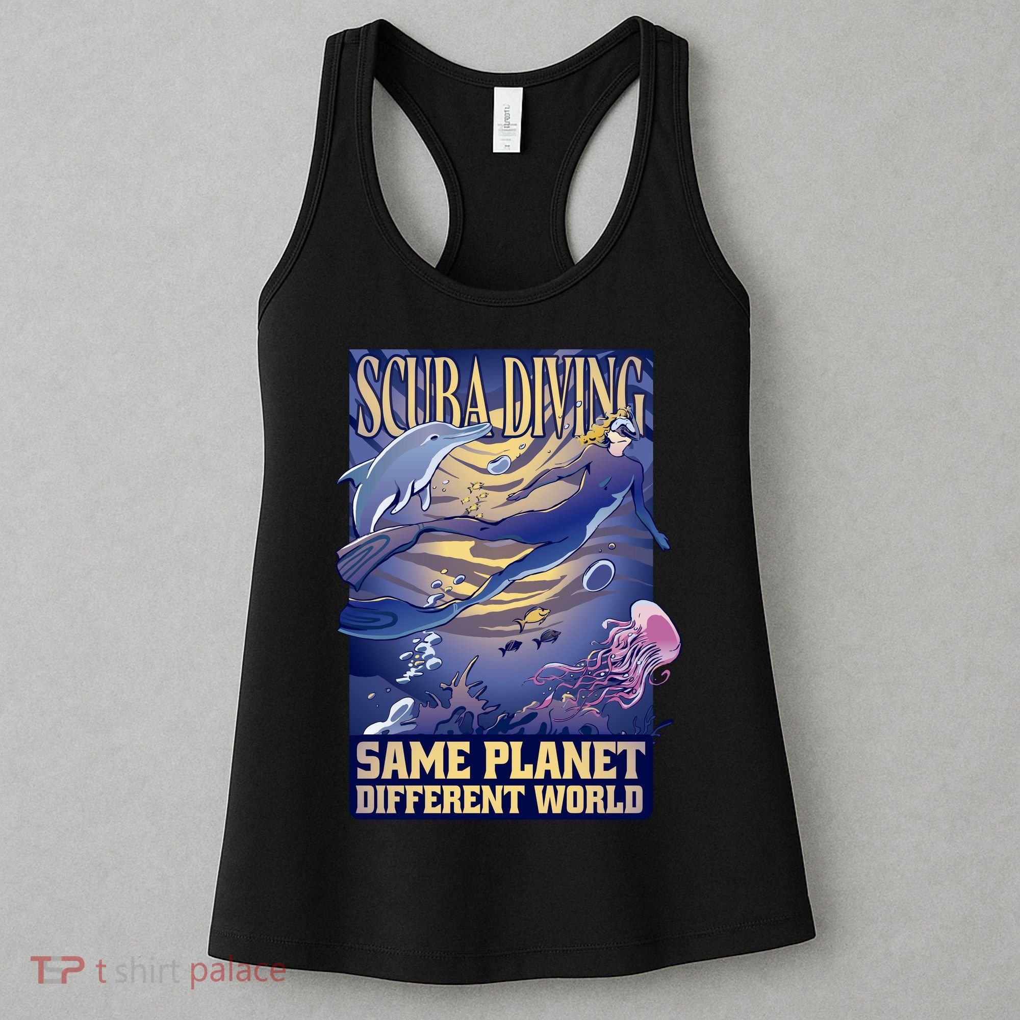 Scuba Diving Same Planet Different World Women's Tank Top