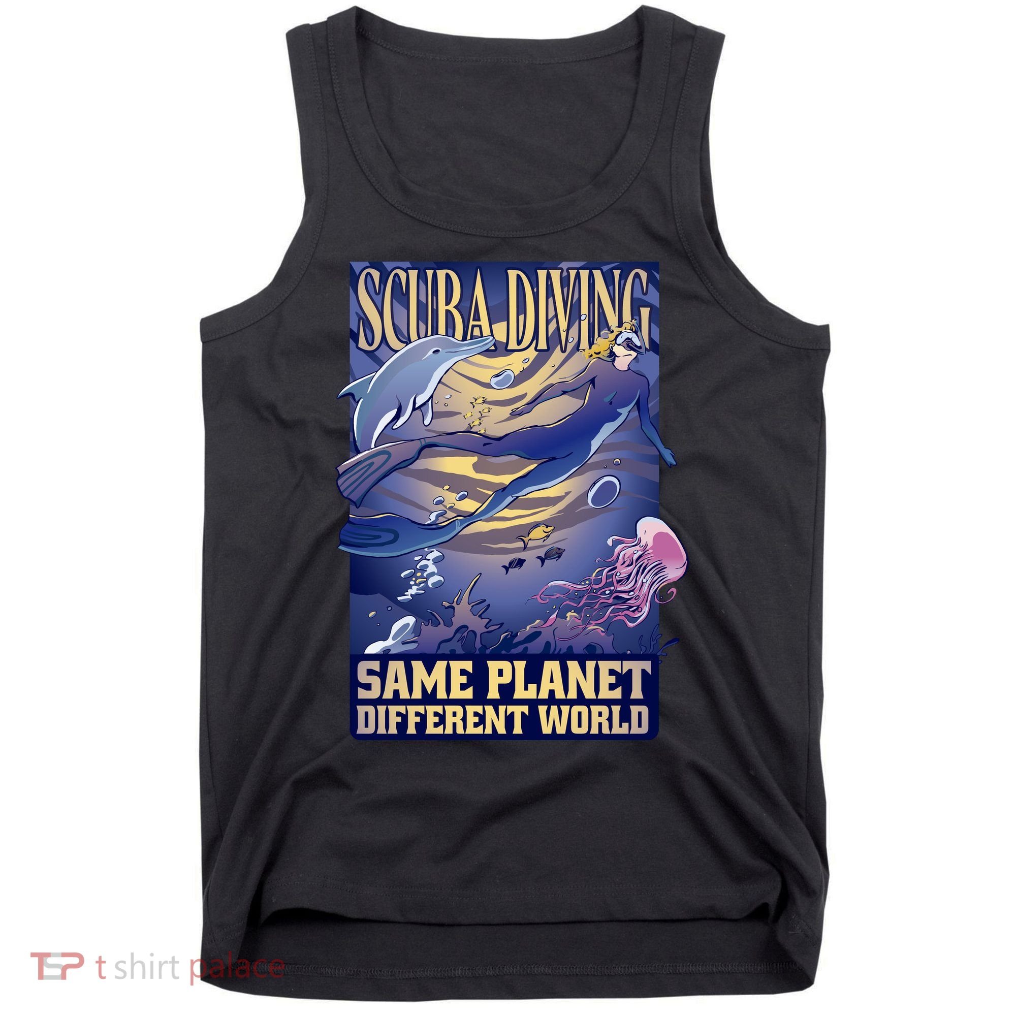 Scuba Diving Same Planet Different World Tank Top