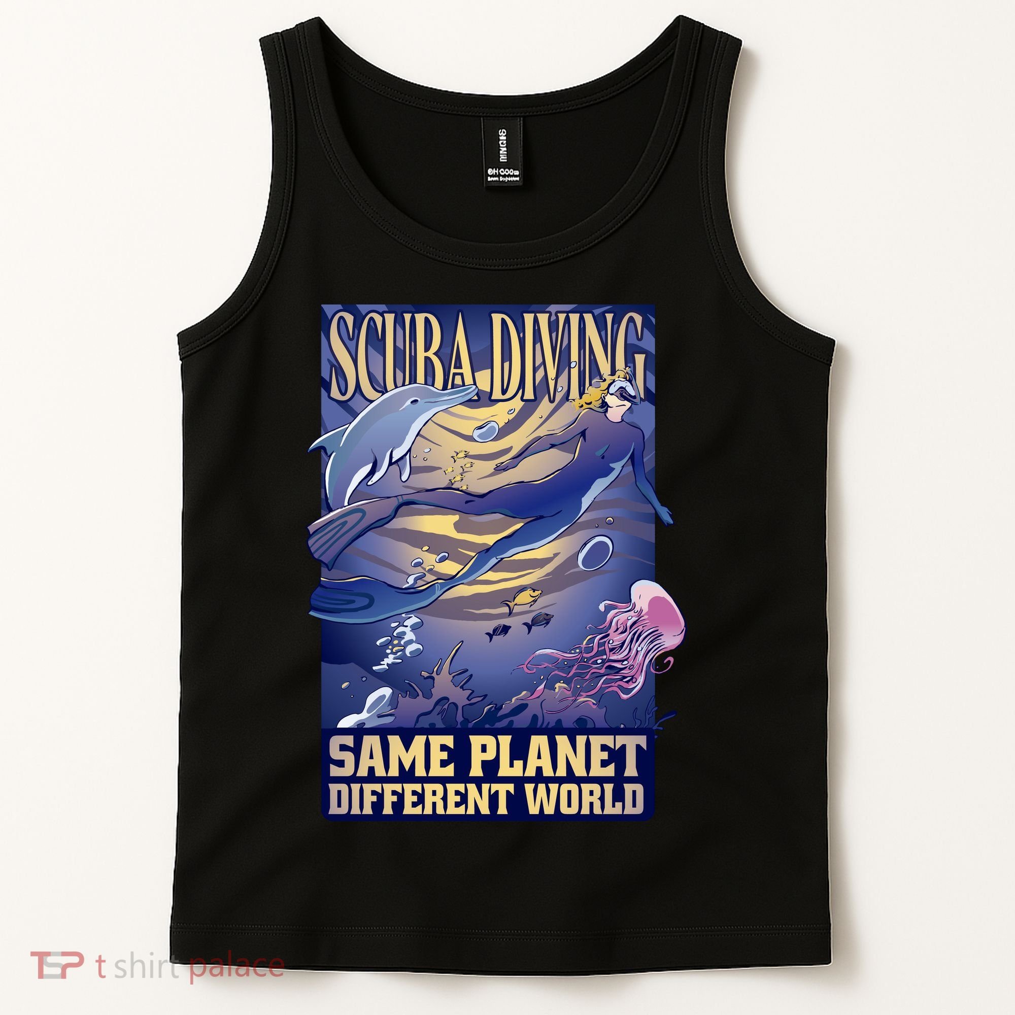 Scuba Diving Same Planet Different World Tank Top