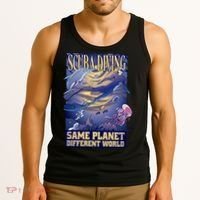 Scuba Diving Same Planet Different World Tank Top thumb 3