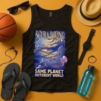 Scuba Diving Same Planet Different World Tank Top thumb 4