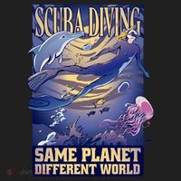 Scuba Diving Same Planet Different World Golf Towel thumb 3