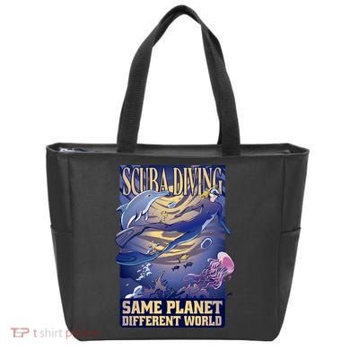Scuba Diving Same Planet Different World Tote Bag