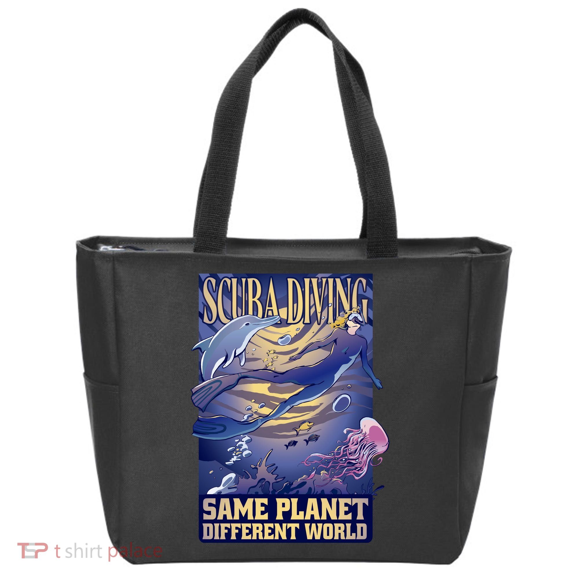 Scuba Diving Same Planet Different World Tote Bag