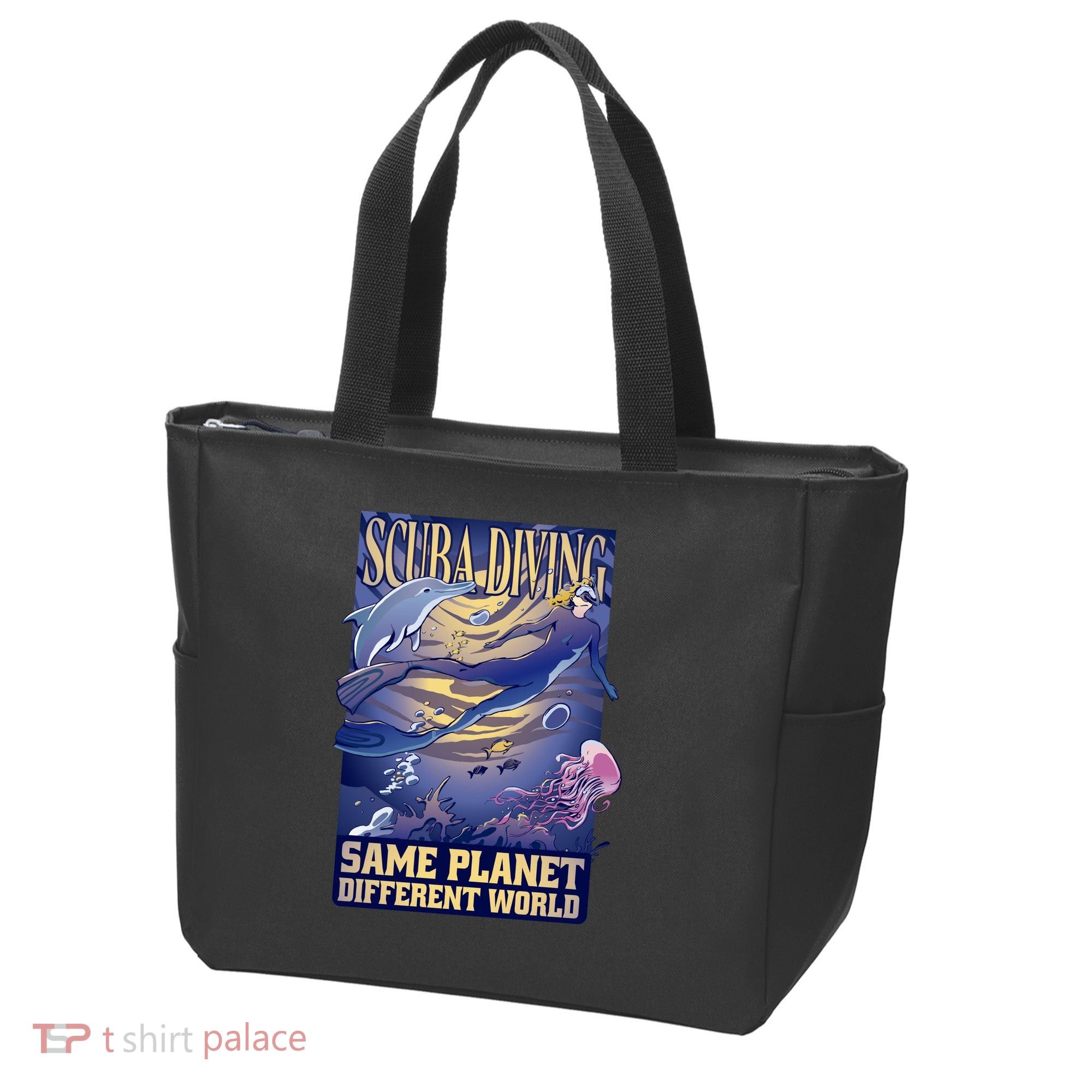 Scuba Diving Same Planet Different World Tote Bag