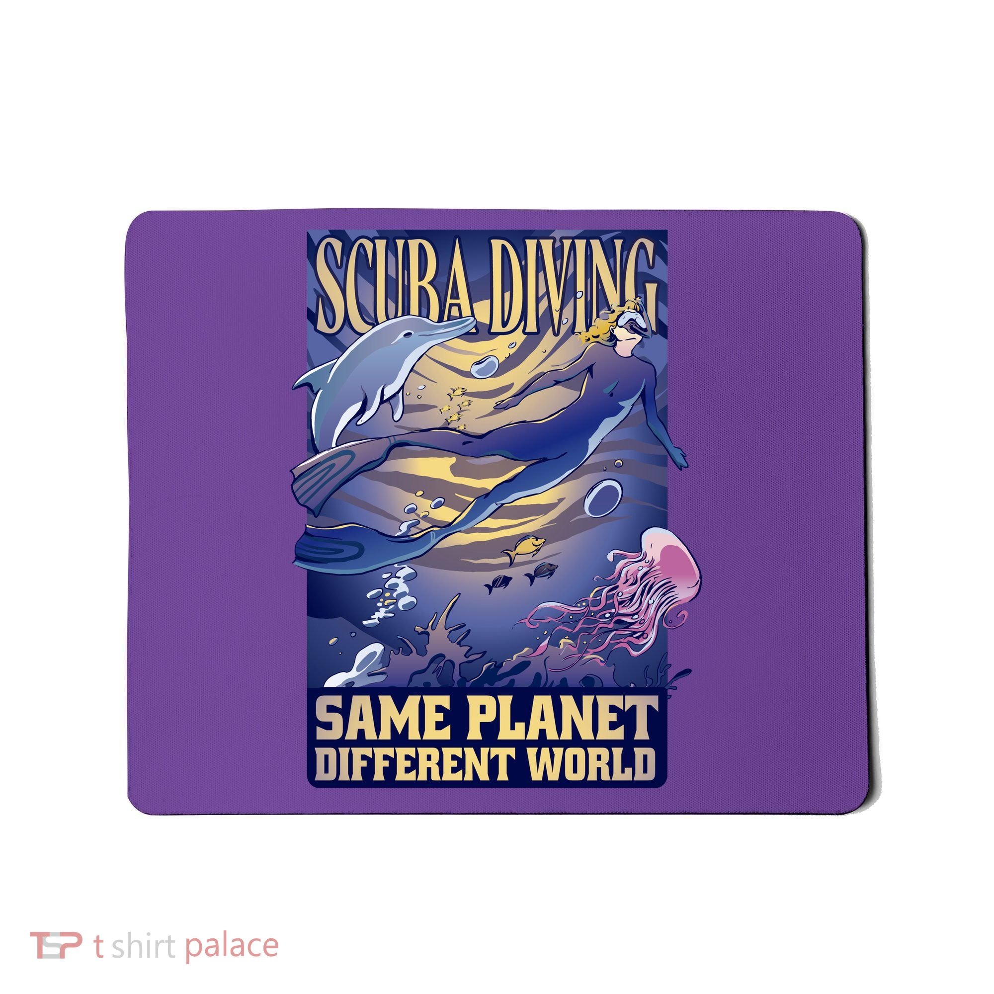 Scuba Diving Same Planet Different World Mousepad