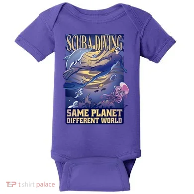 Scuba Diving Same Planet Different World Baby Bodysuit